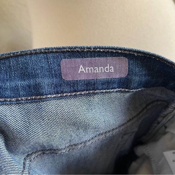 Gloria Vanderbilt Amanda High Rise Tapered Stretch Jeans Blue Med Wash Size 12 - Picture 6 of 7